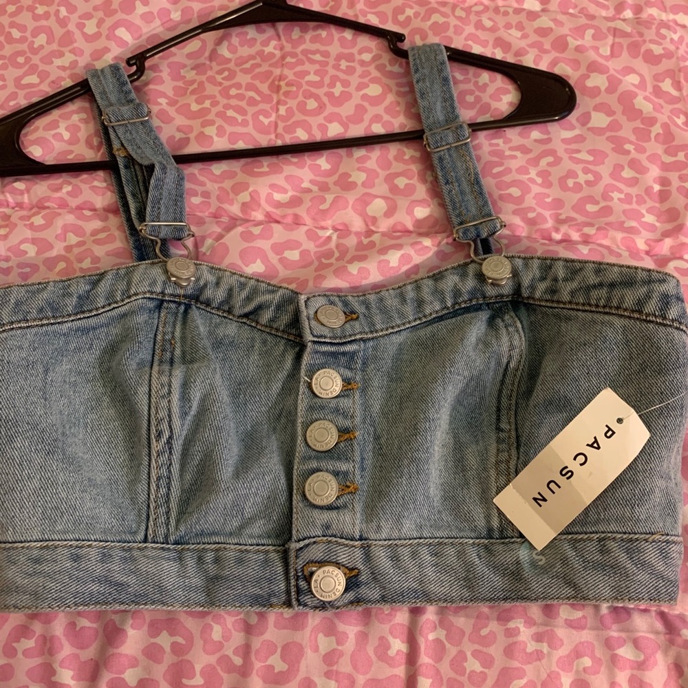 Brand new jean crop top